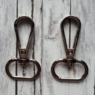 Nagy karabiner, ezüst - párban