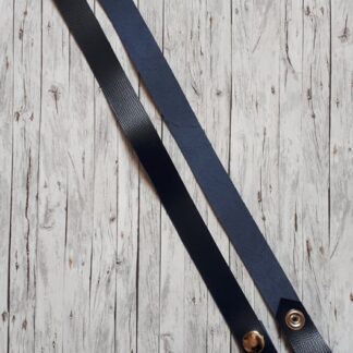 Dotti sötétkék bőr táskafül, párban, patenttal 30 cm