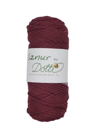 sznur by dotti 5mm burgundi