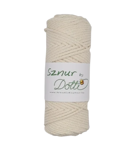 sznur by dotti 5mm csillogó ekrü