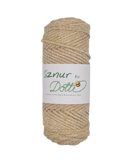 sznur by dotti 5mm ekrü karamell melír
