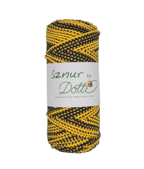 sznur by dotti 5mm napsárga fekete cirmos