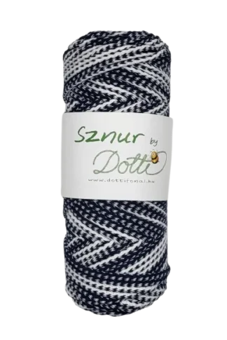 sznur by dotti 5mm sötétkék fehér cirmos