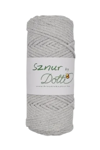 sznur by dotti 5mm szürke ezüst