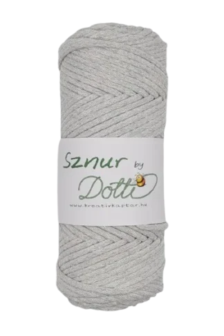 sznur by dotti 5mm csillogó szürke