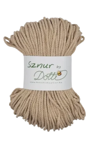 zsinórfonal 3mm tejeskávé arany