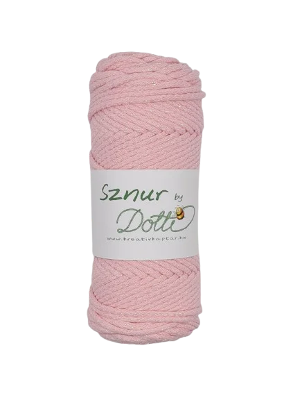 sznnur by dotti 5mm csillogó pasztellrózsaszín