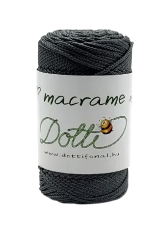 PP macrame sötétszürke 064