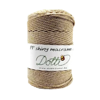 PP shiny macrame bézs arany 030
