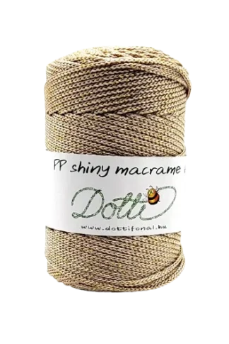 PP shiny macrame bézs arany 030
