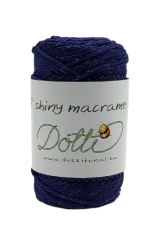 PP shiny macrame csillogó mélykék 262