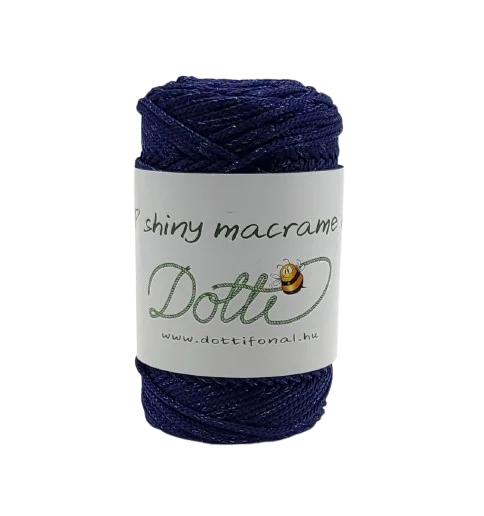 PP shiny macrame csillogó mélykék 262