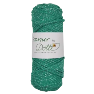 sznur by dotti 5mm zöld ezüst