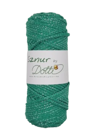 sznur by dotti 5mm zöld ezüst