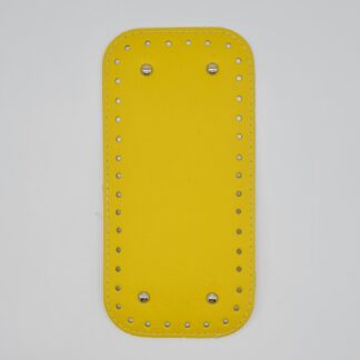 Téglalap horgolható alj, sárga, 25 cm L