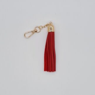 Rojtos táskadísz, piros-arany, 10 cm