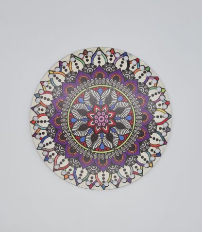 Horgolható fa- lila-fehér mandala 5.