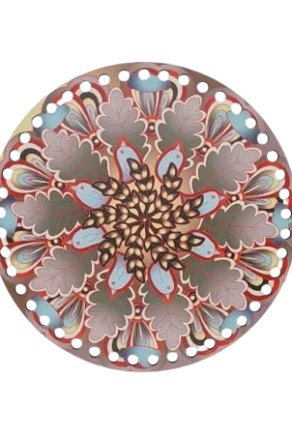 horgolható fa madárkás mandala