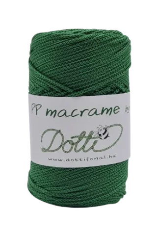 pp macrame sötétzöld