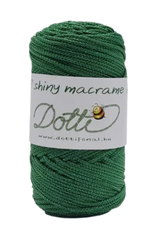 pp shiny macrame sötétzöld