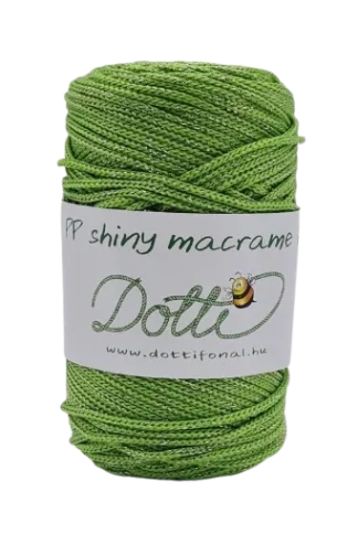 pp shiny macrame világoszöld