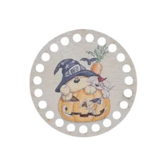 horgolható kép 10 cm halloween maci