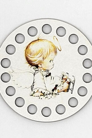 Horgolható fa-8 cm-Angyalka korizni tanul