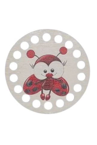 horgolható falap 8 cm katica