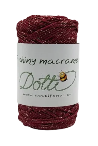 PP shiny macrame bordó arany 114