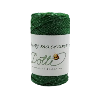PP shiny macrame sötétzöld ezüst 172