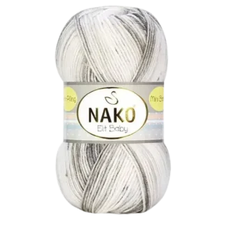 Nako Elit Baby mini batik szürke fonal