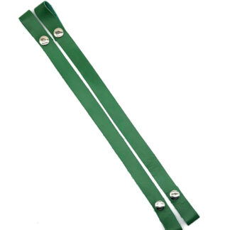 Dotti magyarzöld bőr táskafül, párban, patenttal 30 cm