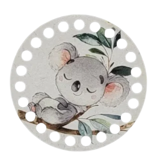 horgolható falap 10 cm koala pihen