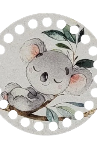horgolható falap 10 cm koala pihen