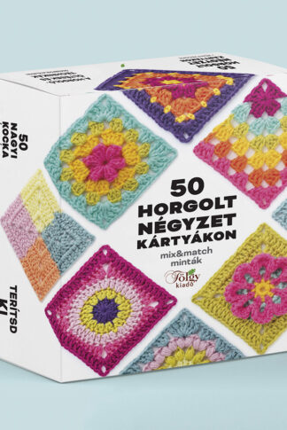 50 horgolt négyzet kártyákon