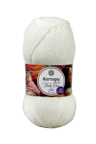 Kartopu Baby One Lux-csillogó fehér-010SE fonal