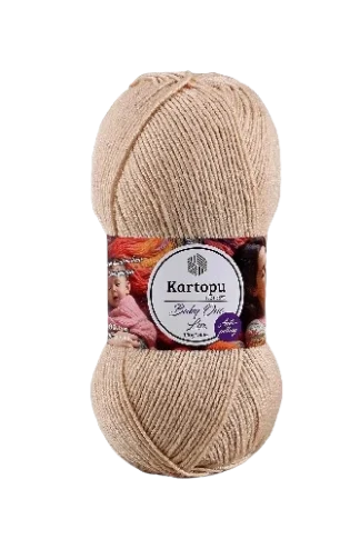 Kartopu Baby One Lux-csillogó meleg bézs-855 fonal