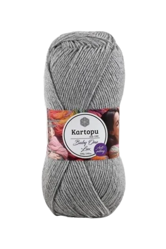 Kartopu Baby One Lux-szürke ezüst-1000 fonal