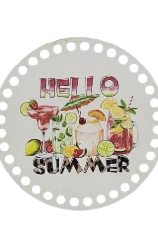 horgolható kép 15 cm hello summer