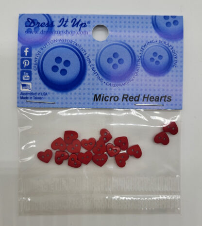 Dress It Up-Micro Red Hearts