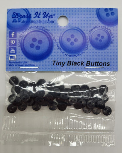 Dress It Up-Tiny Black Buttons
