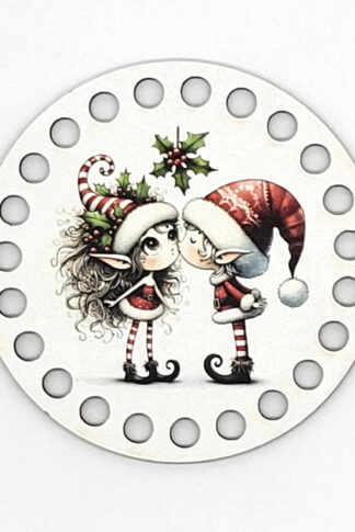 Horgolható fa-10 cm-Elf puszi