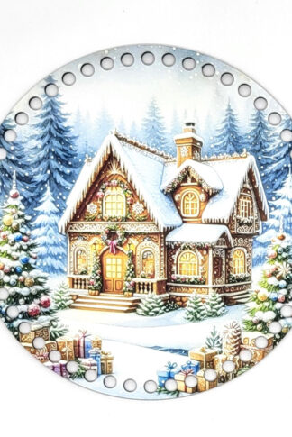 Horgolható fa-20 cm-Mézeskalácsház