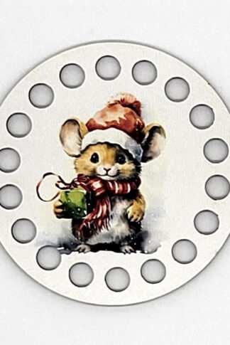 Horgolható fa-8 cm-Egérke sapiban