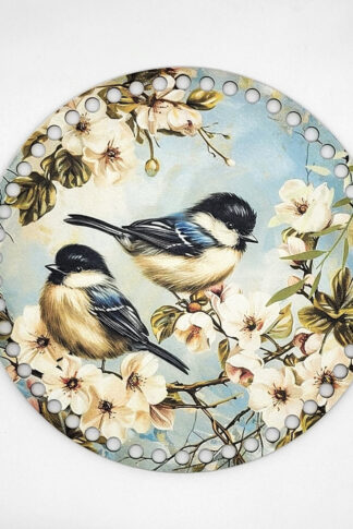 Horgolható fa-20 cm-Cinegék