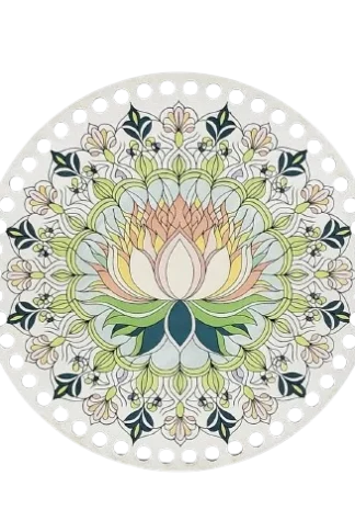 horgolható falap 20 cm lótusz mandala
