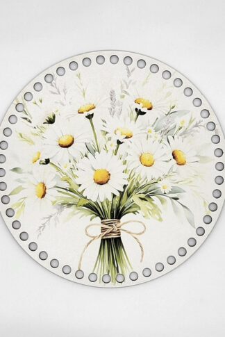 Horgolható fa-20 cm-Margarétacsokor