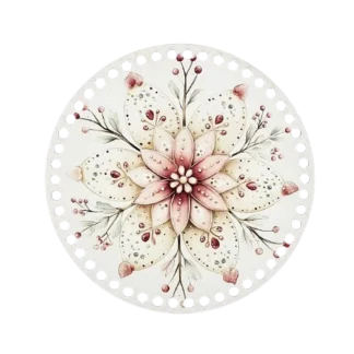 horgolható falap 20 cm pasztellrózsa mandala
