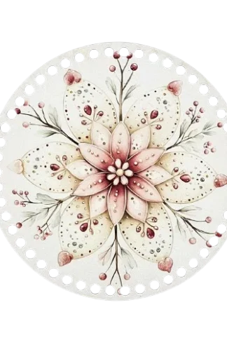 horgolható falap 20 cm pasztellrózsa mandala