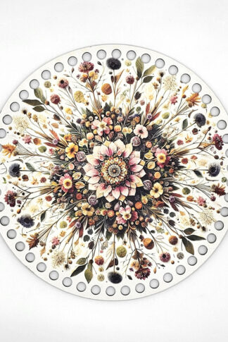 Horgolható fa-20 cm-Virágmandala